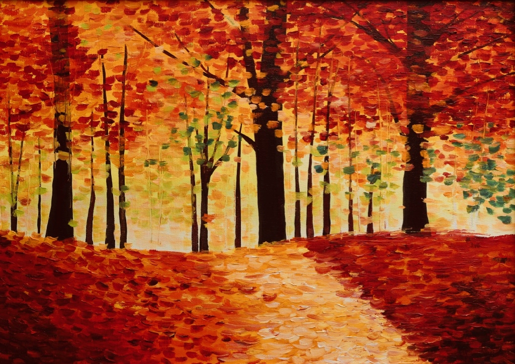 Herbstspaziergang ( 50 x 70 cm) 300 €