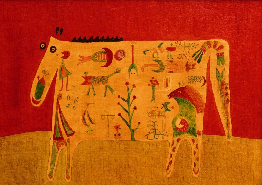 Die aztekische Kuh ( 50 x 70 cm) 400 €